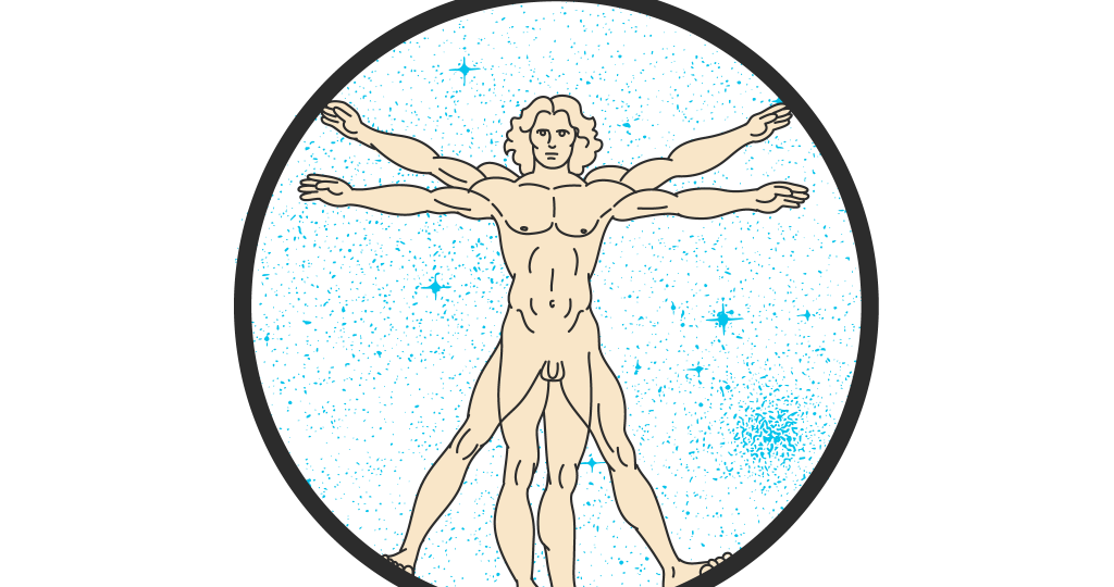 Vitruvian Man Illustration